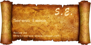 Seress Emese névjegykártya