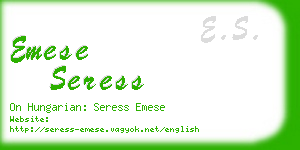 emese seress business card